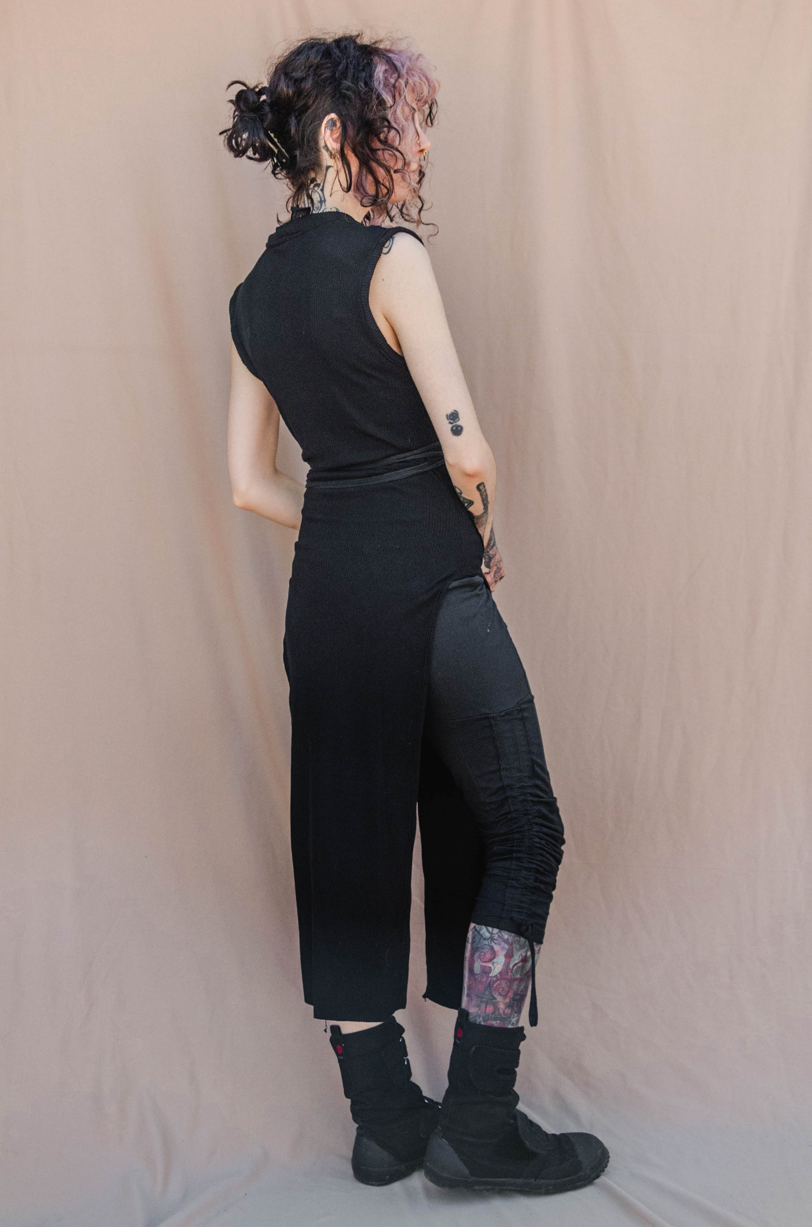 DOFOR long lace up tunic [Black]