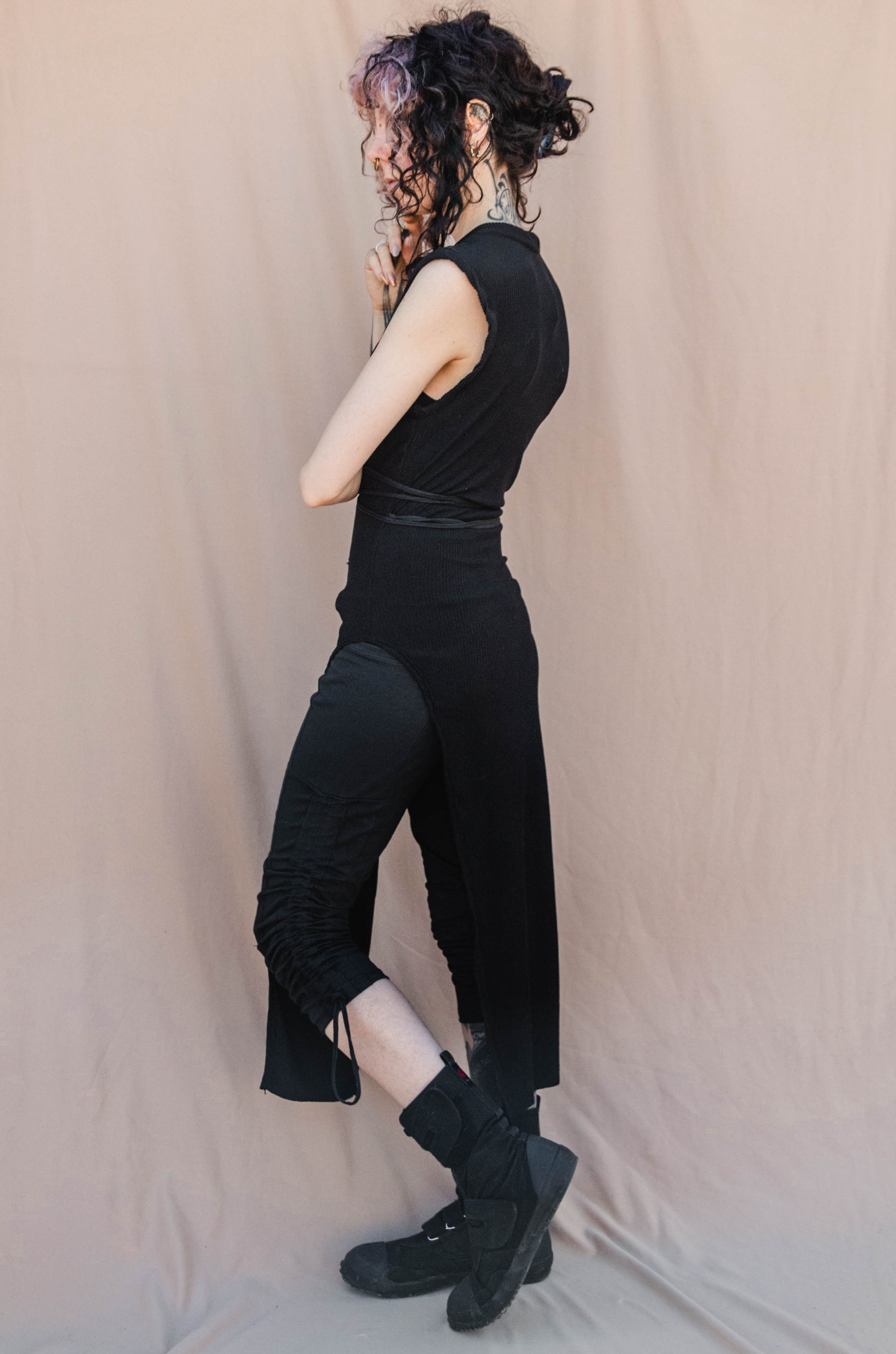 DOFOR long lace up tunic [Black]
