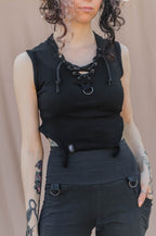 DOKO lace up tank [Black]