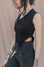 DOKO lace up tank [Black]