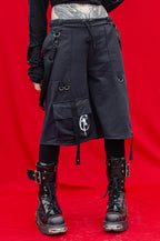 BLORN Asymmetrical cargo shorts [BLACK]