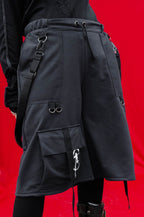 BLORN Asymmetrical cargo shorts [BLACK]