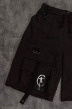 BLORN Asymmetrical cargo shorts [BLACK]