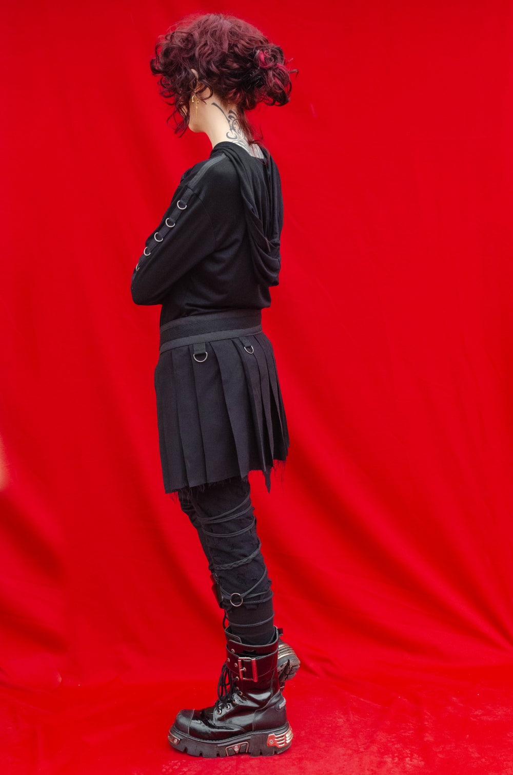 HALSO Multifunctional body overlay skirt belt [Black]