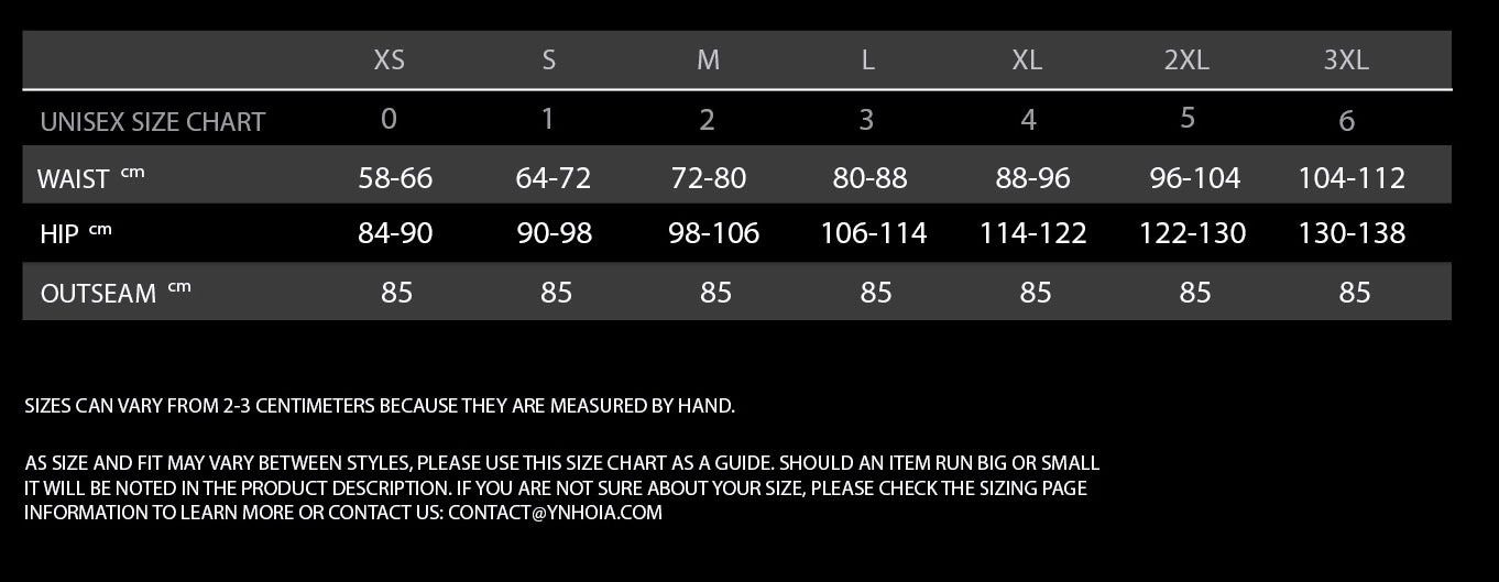 Sizing information