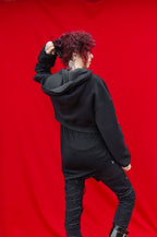 ORBON cropped hoodie [Black]