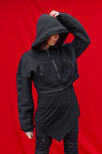 ORBON cropped hoodie [Black]