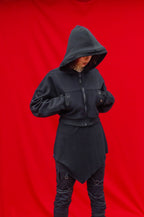 ORBON cropped hoodie [Black]