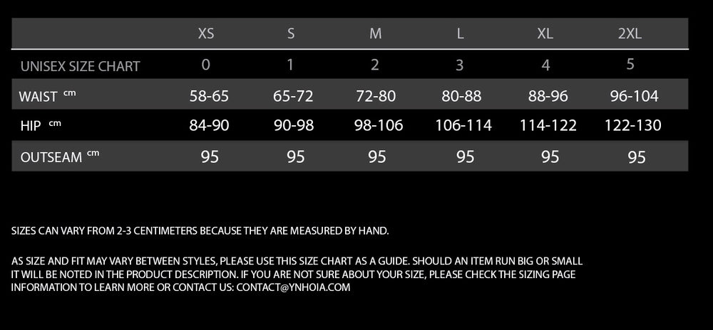 Sizing information