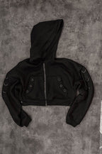 ORBON cropped hoodie [Black]