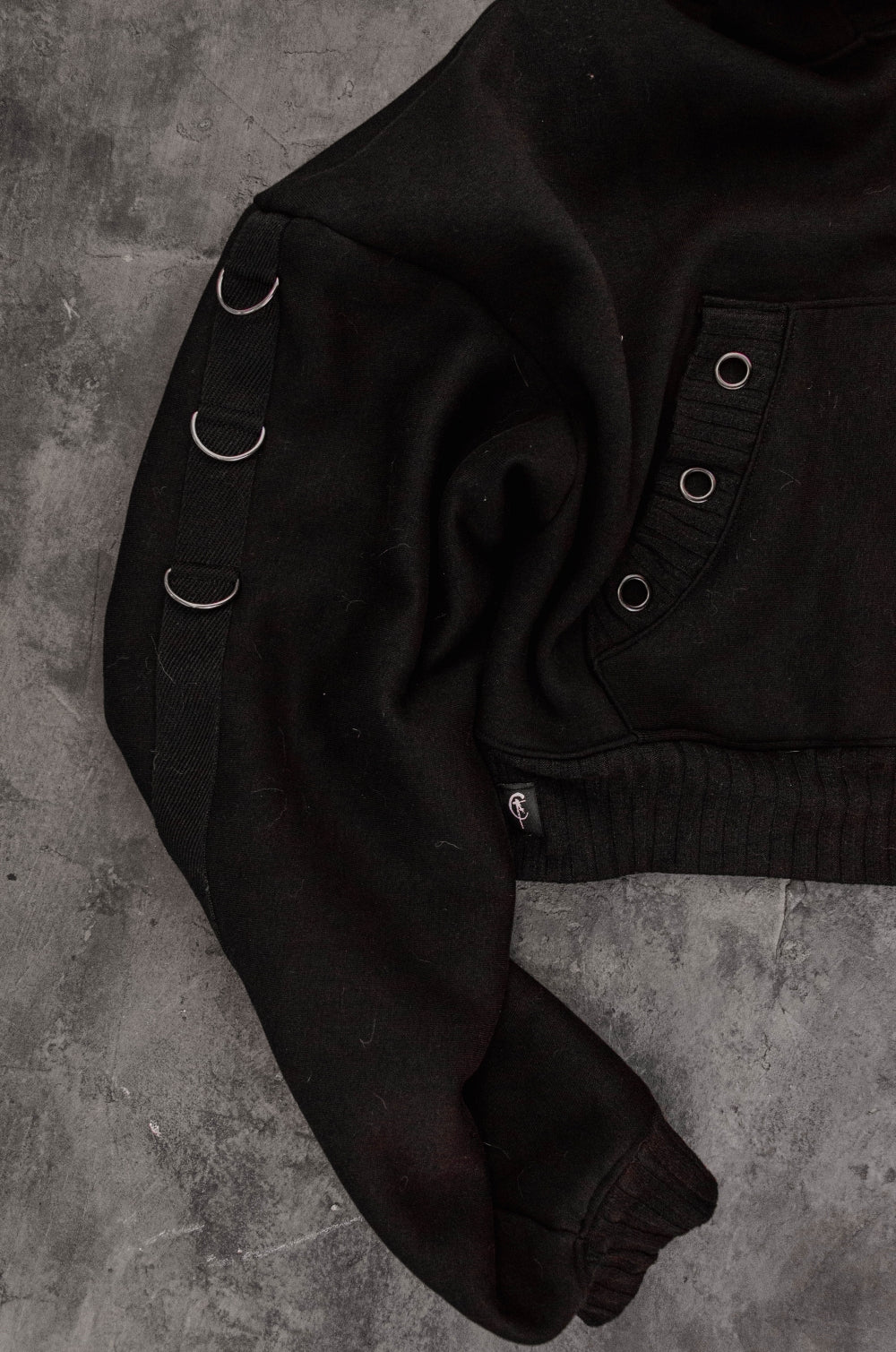 ORBON cropped hoodie [Black]