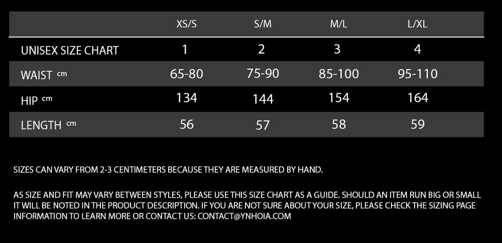 Sizing information