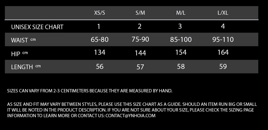 Sizing information