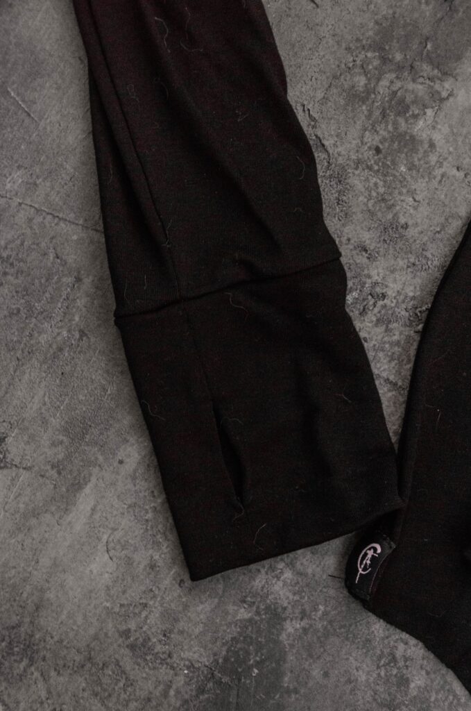 slow fashion cuff detail made by YNHOIA zero waste and unisex patterns