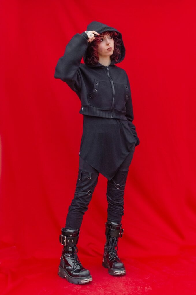 gothic and cyberpunk ninja outfit made by YNHOIA unisex fitting