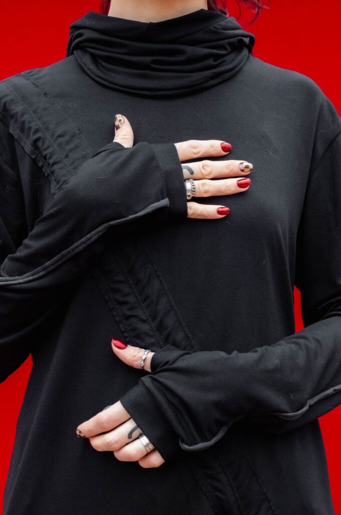 TERKRO longsleeve detail cuffs made by hand by YNHOIA