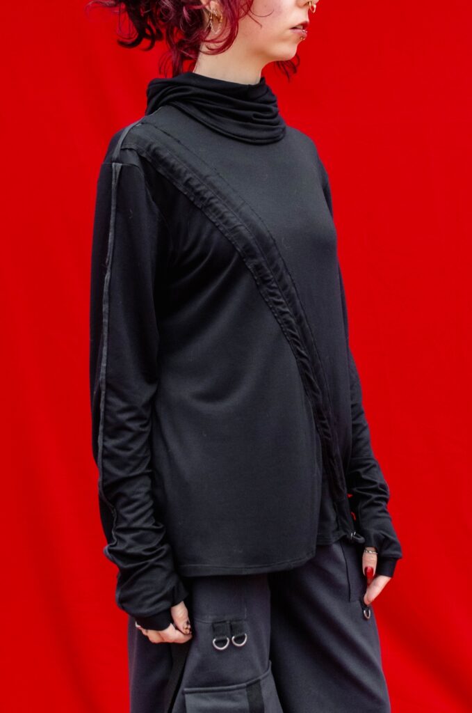 TERKRO cyberpunk top black unisex design by YNHOIA