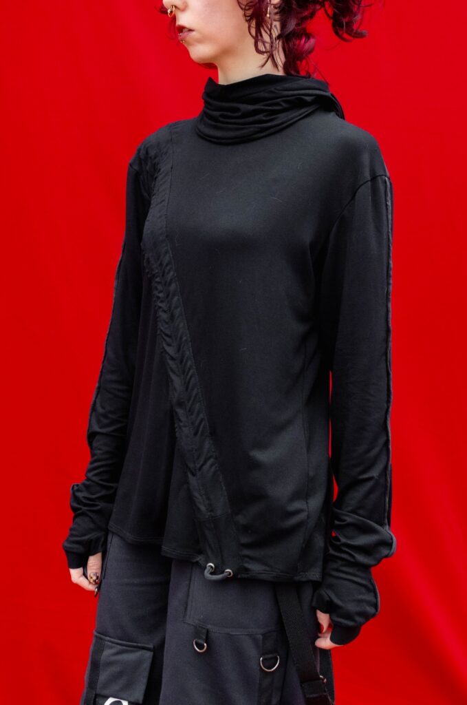 cyberpunk top black unisex design by YNHOIA