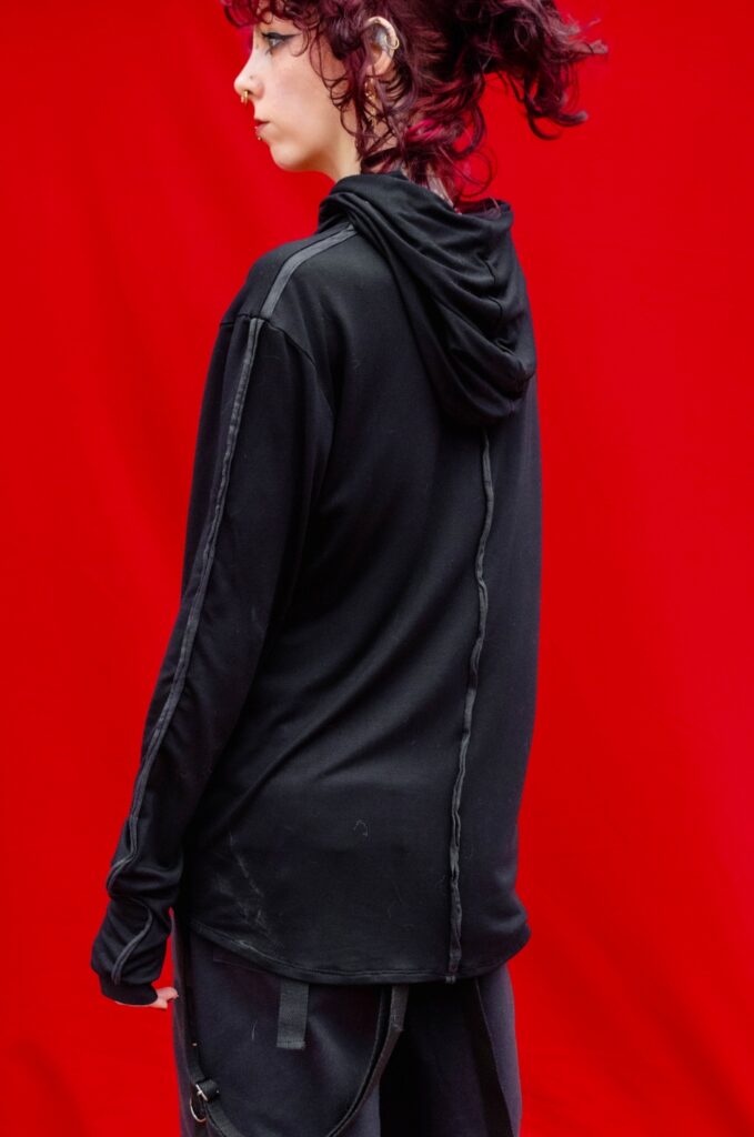 cyberpunk top back in black unisex design by YNHOIA